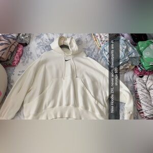 Nike Cream Hoodie with Black Logo